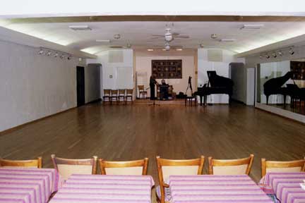Setting up before the concert